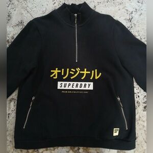 Superdry Black Zip-Up Sweatshirt